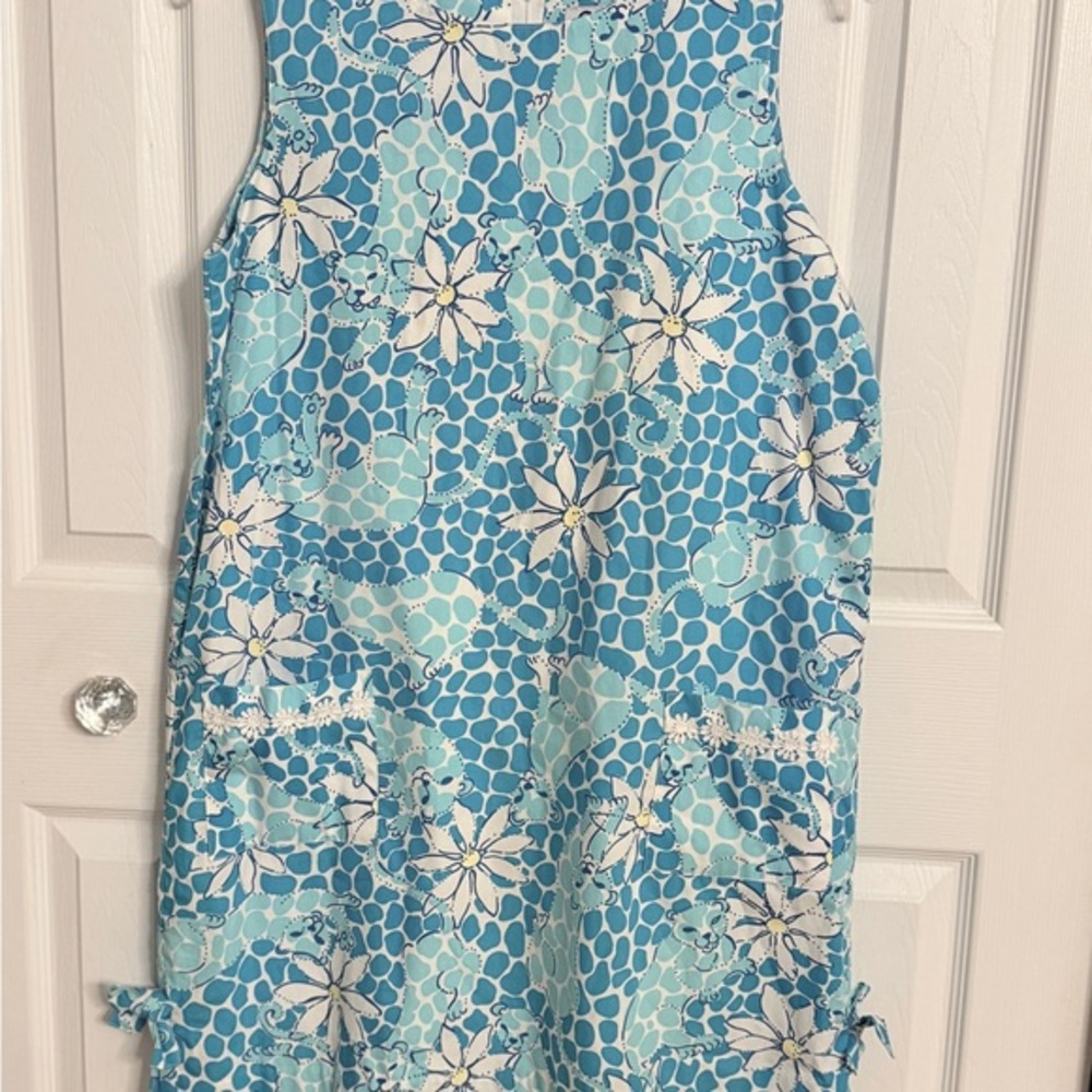 Lilly Pulitzer Aqua & White Floral Casual Sundress